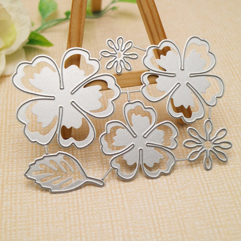 Printable Heaven Large Cutting Die - Flowers and Leaf (6pcs)