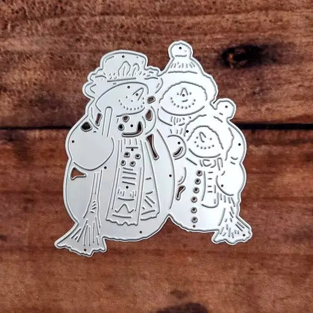 Printable Heaven Large Cutting Die - Snowman Family (1pc) (A087) - Printable Heaven