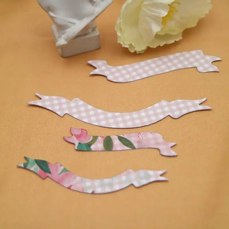 Printable Heaven Large Cutting Die - Banners (4pcs) (K020) - Printable Heaven