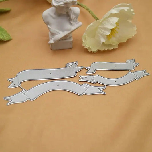 Printable Heaven Large Cutting Die - Banners (4pcs) (K020) - Printable Heaven