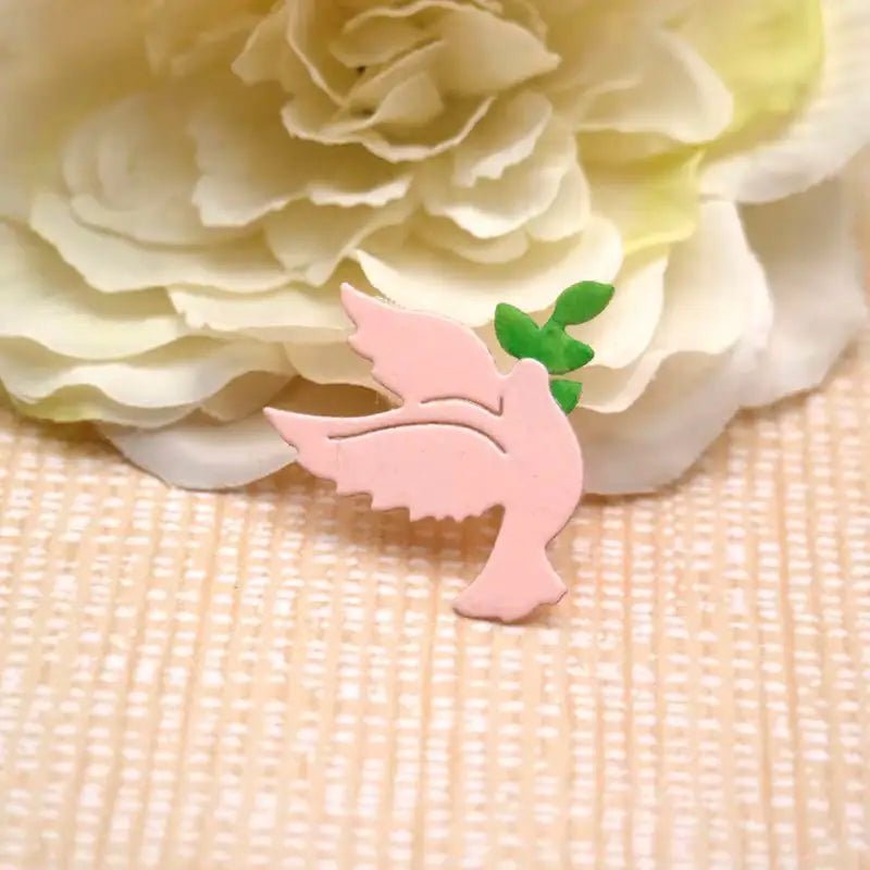 Printable Heaven Mini Cutting Die - Dove and Leaf (2pcs) (A029) - Printable Heaven