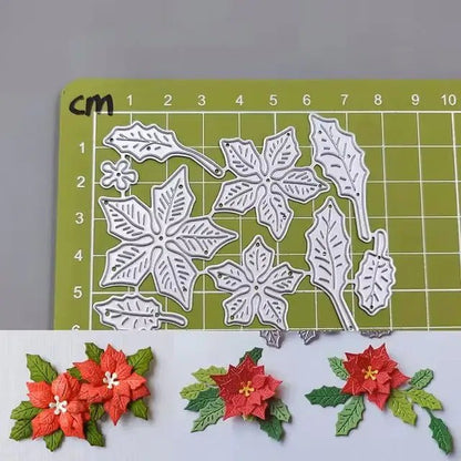 Printable Heaven Small Cutting Die - Poinsettia (9pcs) (F012) - Printable Heaven