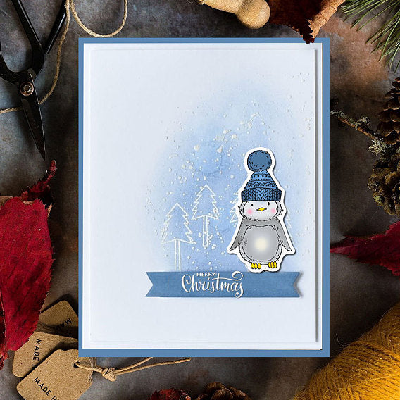 Cute Christmas Penguin Stamp Set (11pcs)