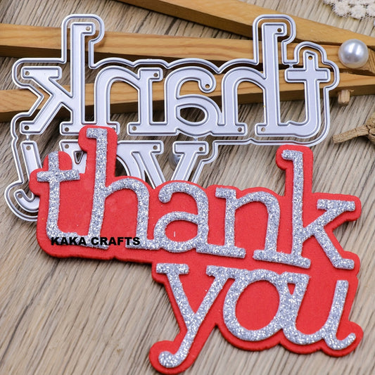 Printable Heaven Sentiment Cutting Die Thank You (3Pcs) (SP006)