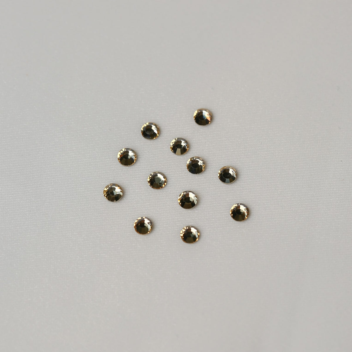 SS12 Non-Hot Fix Silver Foiled Crystals in Golden Shadow (1140pcs) - Printable Heaven