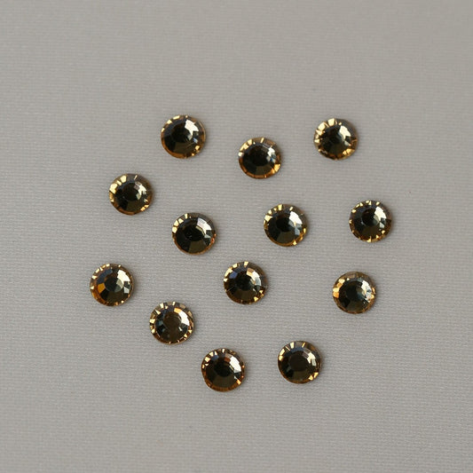 SS16 Non-Hot Fix Silver Foiled Crystals in Golden Shadow (1140pcs) - Printable Heaven