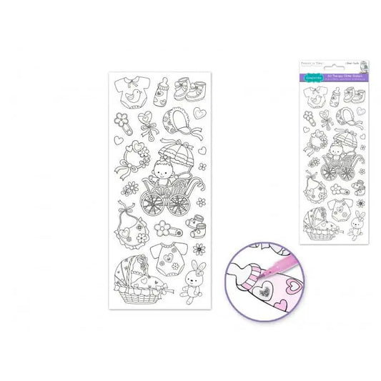 Art Therapy Glitter Stickers Baby Girl (SS620I) - Printable Heaven