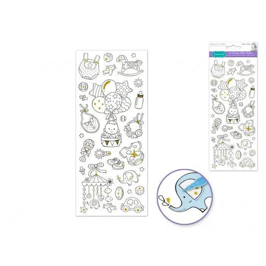 Art Therapy Glitter Stickers Baby Boy (SS620J) - Printable Heaven