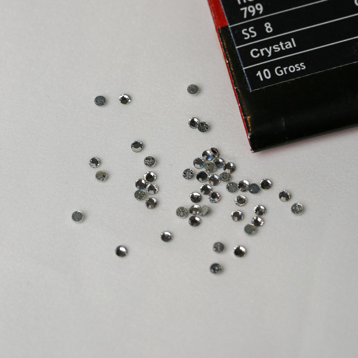 SS8 Hot Fix Silver Foiled Crystals (1140pcs) - Printable Heaven
