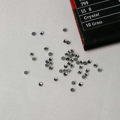 SS8 Hot Fix Silver Foiled Crystals (1140pcs) - Printable Heaven