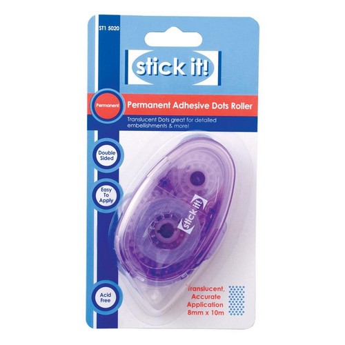 Permanent Adhesive Dots Roller - 8mm x 10m (STI 5020 )