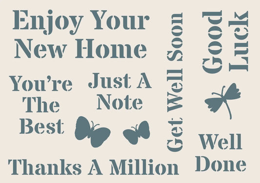 Sentimentally Yours Everyday A5 Stencil (SYSCE) - Printable Heaven