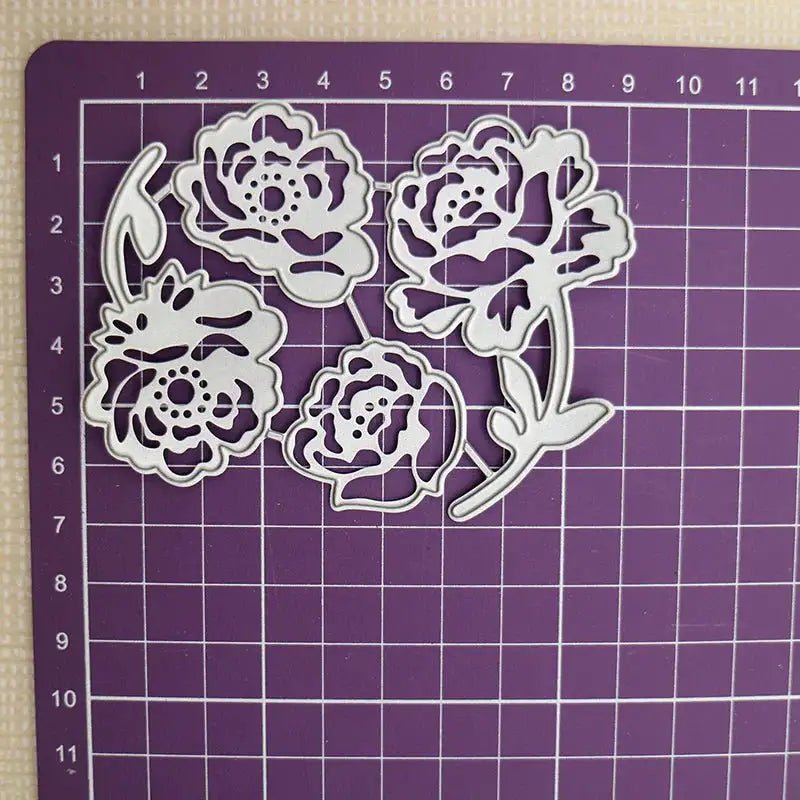 Printable Heaven Small Cutting Die - Rose (4pcs) (F094) - Printable Heaven