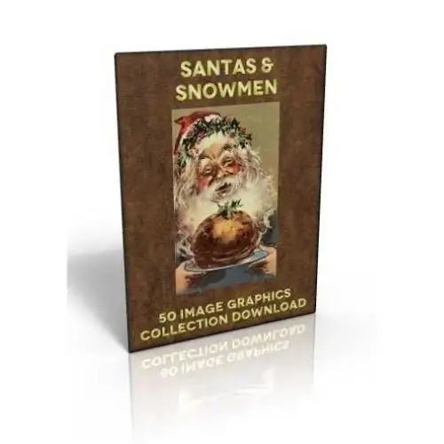 Download - 50 Image Graphics Collection - Santas & Snowmen - Printable Heaven