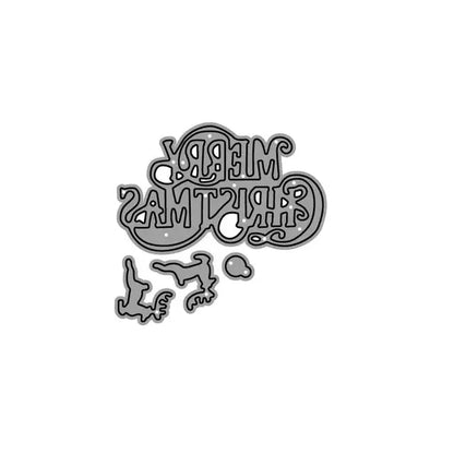 Printable Heaven Small Cutting Die - Merry Christmas (1pc) (W060) - Printable Heaven