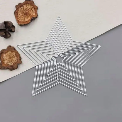 Set of 7 Star Nesting Cutting Dies (T002) - Printable Heaven