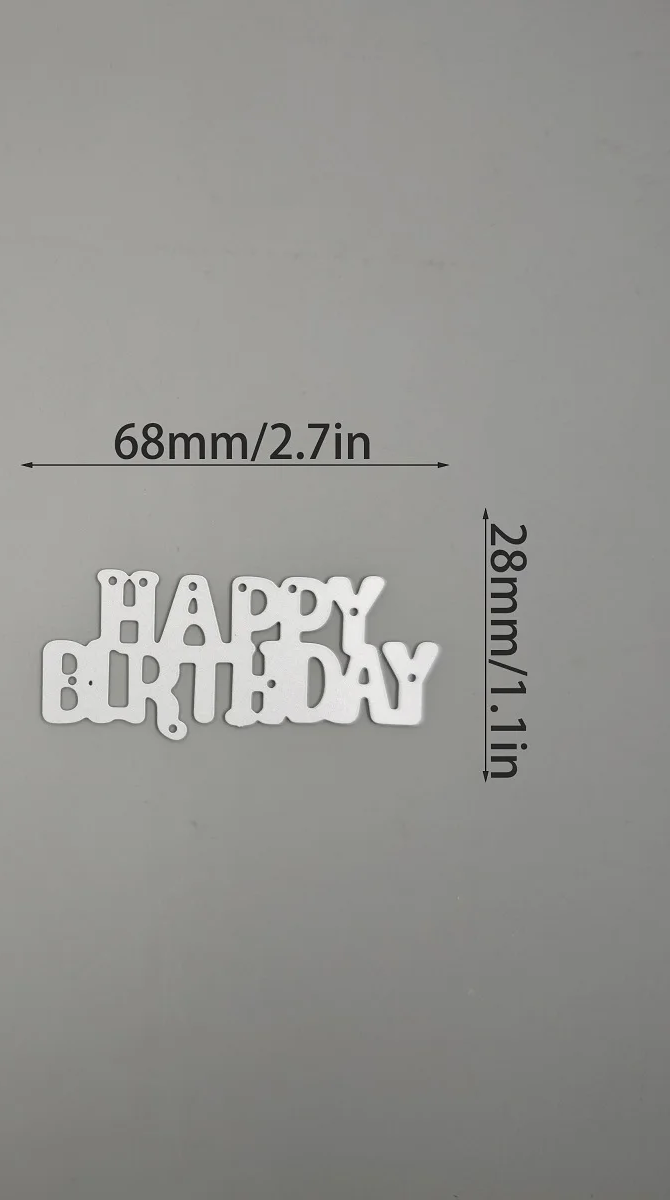 Printable Heaven Small Cutting Die - Happy Birthday (1pc) (W086-1)