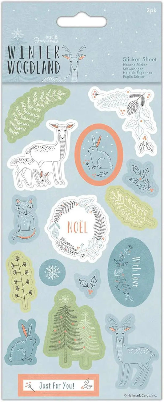 Winter Woodland Sticker Sheet (2pk) (PMA 157985) - Printable Heaven