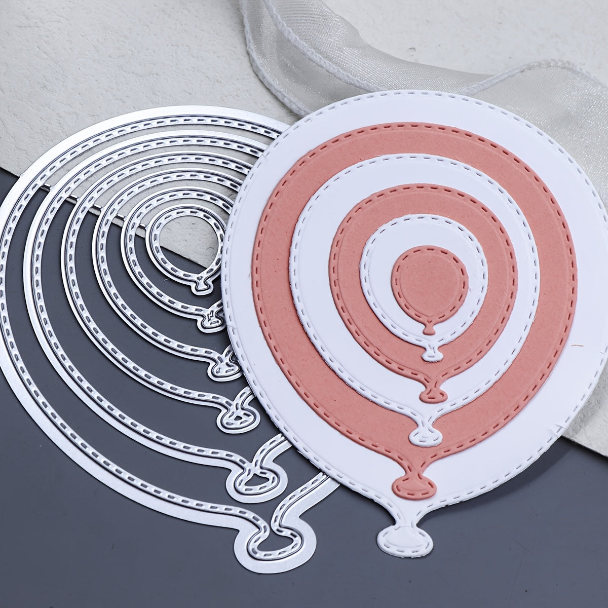 Printable Heaven Cutting Die Nesting Balloons (6 Pcs) (T017)