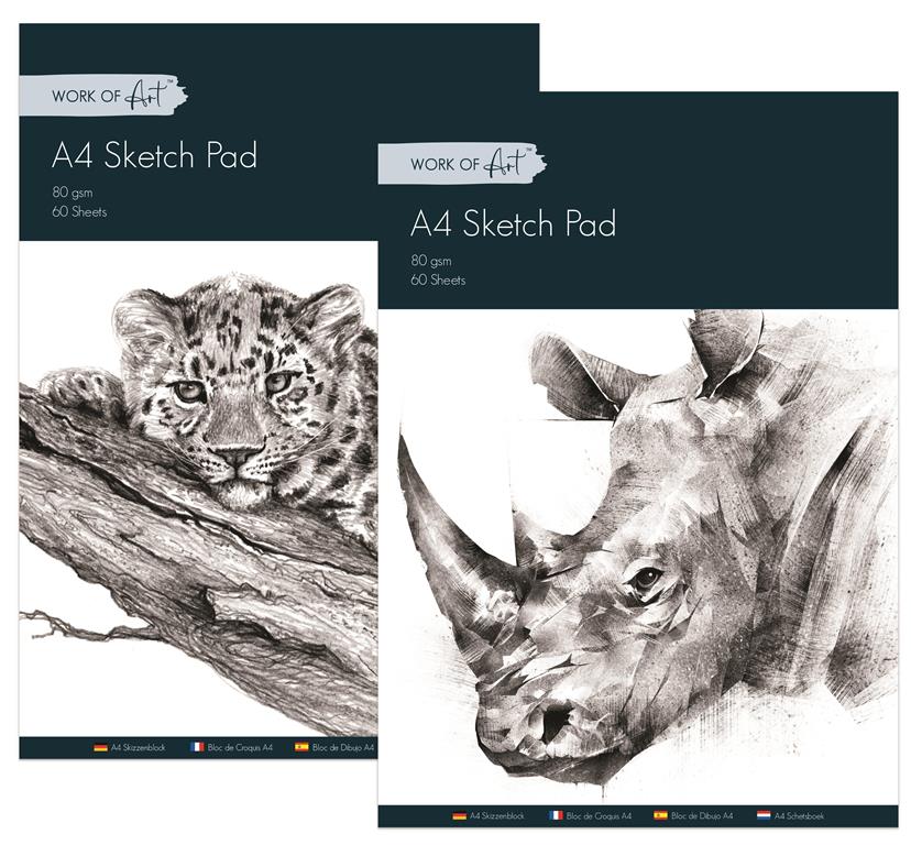 A4 Sketch Pad, 80gsm, 60 Sheets (T5686)