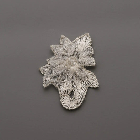 Clear Beaded Floral Motif (1pc) - Printable Heaven
