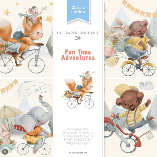 The Paper Boutique - Fun Time Adventures - 8 x 8 Decoupage Pad  (PB2040)