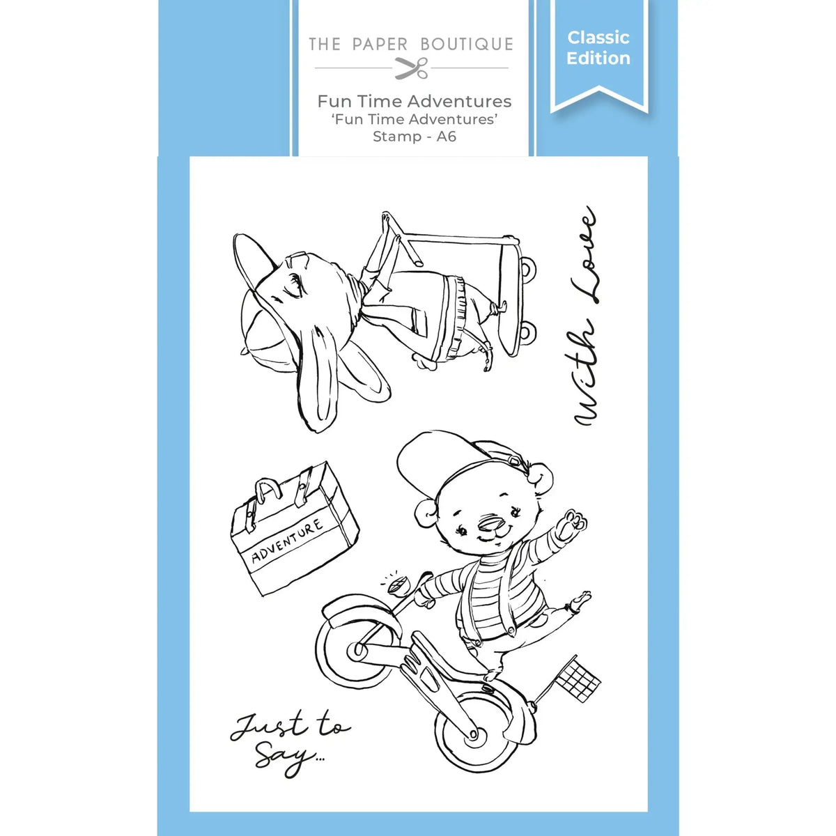 The Paper Boutique - Fun Time Adventures - A6 Stamp Set - With Love (5pcs) (PB2044) - Printable Heaven