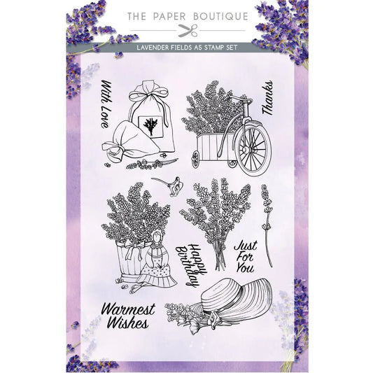 The Paper Boutique Lavender Fields A5 Stamp Set (13pcs) (PB1408) - Printable Heaven