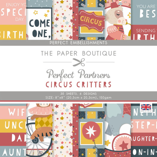 The Paper Boutique Perfect Partners - Circus Critters - Perfect Embellishments (PB1995) - Printable Heaven