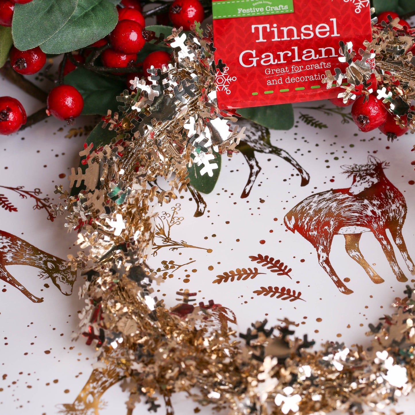 Tinsel Garland 7.5m - Gold (XMA4033)