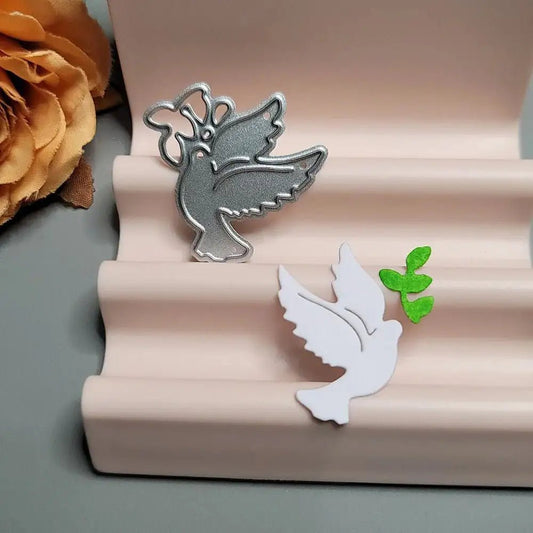 Printable Heaven Mini Cutting Die - Dove and Leaf (2pcs) (A029) - Printable Heaven