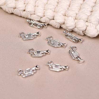Trumpet Metal Charms (8pcs) (MLB-018) - Printable Heaven