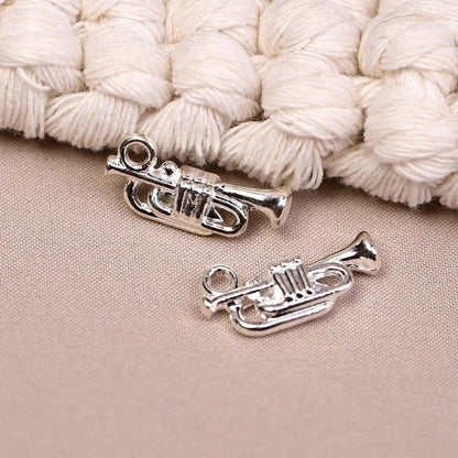 Trumpet Metal Charms (8pcs) (MLB-018) - Printable Heaven