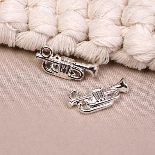 Trumpet Metal Charms (8pcs) (MLB-018) - Printable Heaven