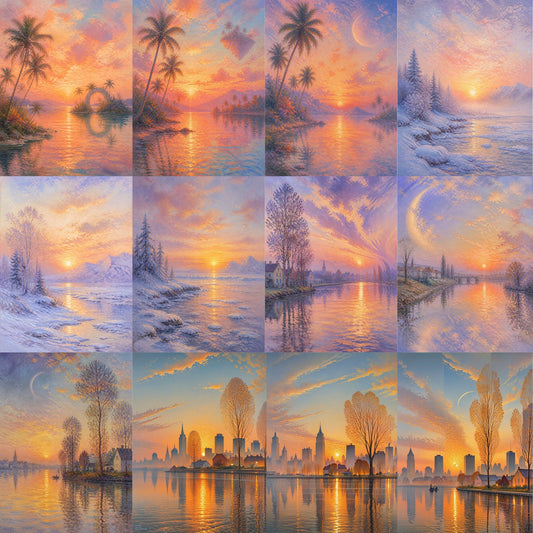 Download - Surrealist Sunsets (12 Designs) - Printable Heaven