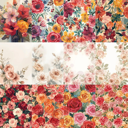 Download - Roses by the Dozen (12 Designs) - Printable Heaven