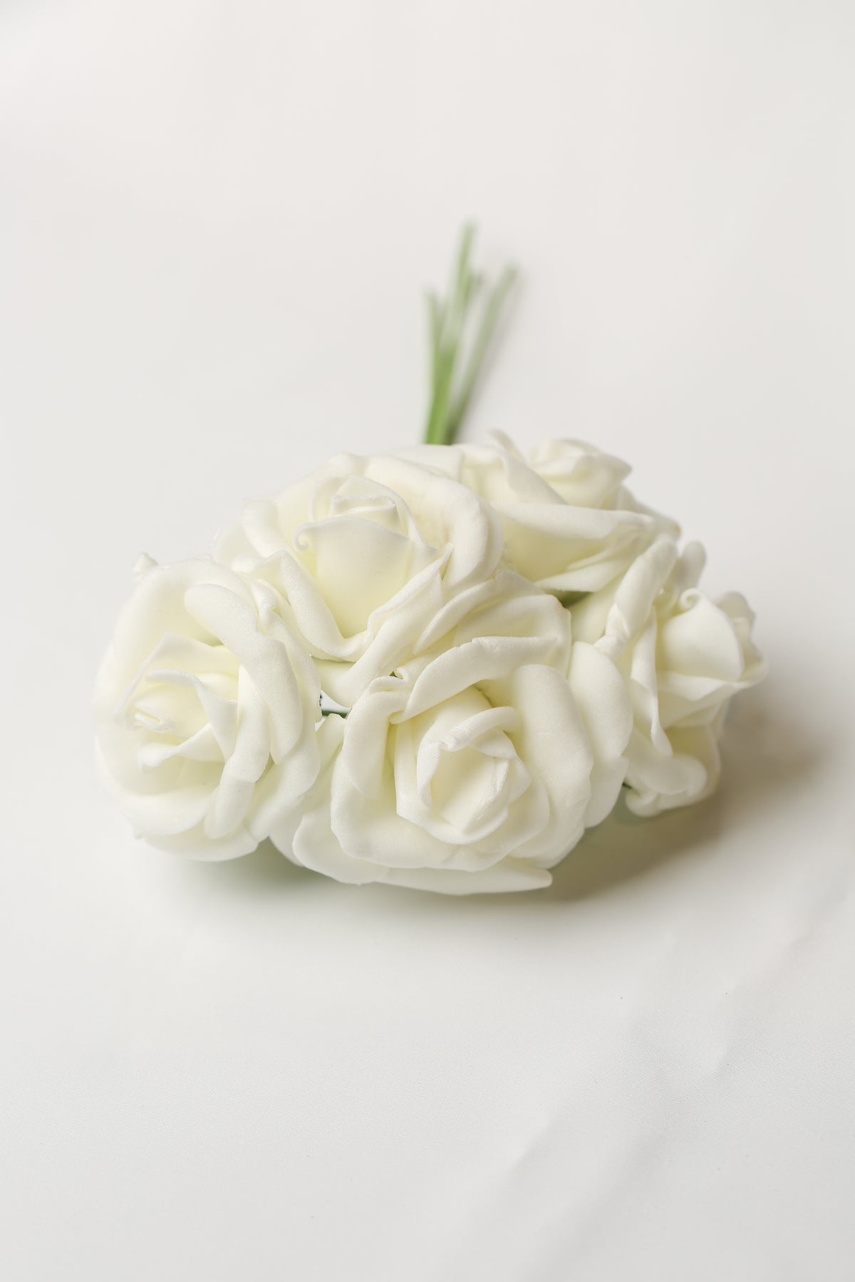 Printable Heaven Large Foam Rose Bunch in Ivory (2" Wide) - Printable Heaven