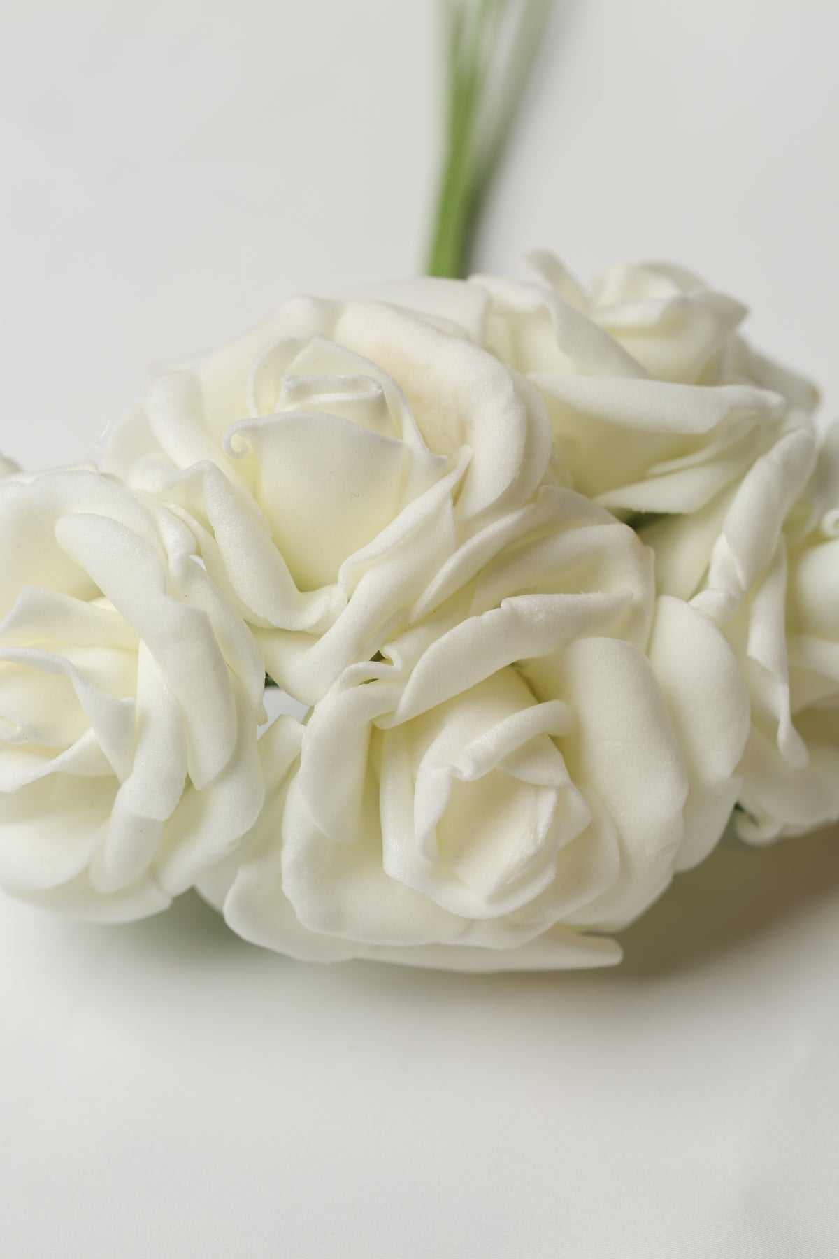 Printable Heaven Large Foam Rose Bunch in Ivory (2" Wide) - Printable Heaven