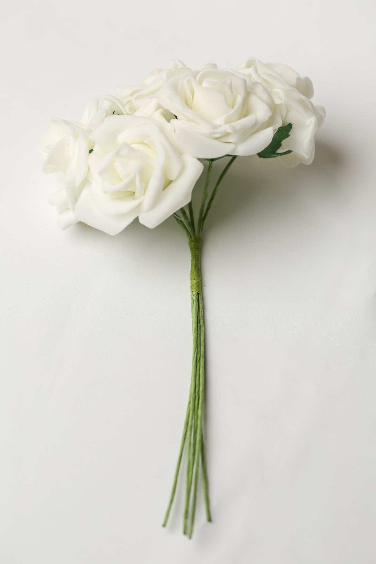 Printable Heaven Large Foam Rose Bunch in Ivory (2" Wide) - Printable Heaven