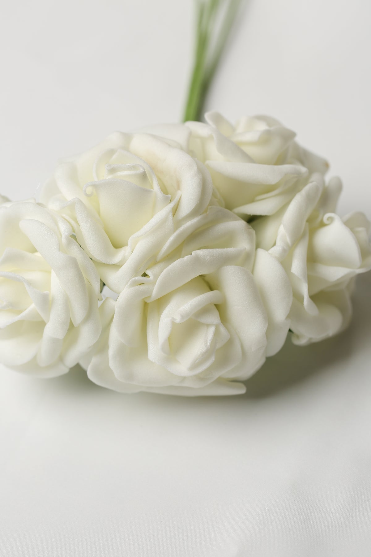 Printable Heaven Large Foam Rose Bunch in Ivory (2" Wide) - Printable Heaven