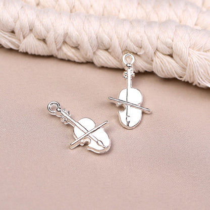 Violin Metal Charms (8pcs) (MLB-020)