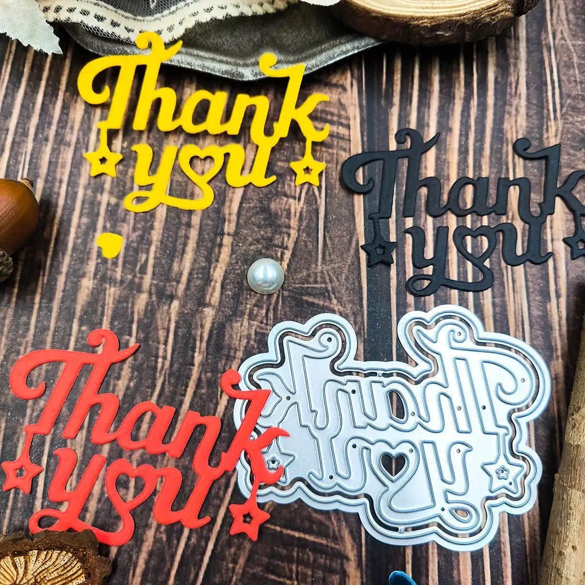 Printable Heaven Cutting Die Thank You Sentiment (2Pcs) (W176) - Printable Heaven