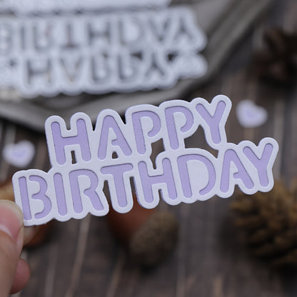 Printable Heaven Small Cutting Die - Happy Birthday Layered (3pcs) (W219)