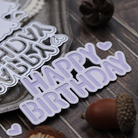 Printable Heaven Small Cutting Die - Happy Birthday Layered (3pcs) 