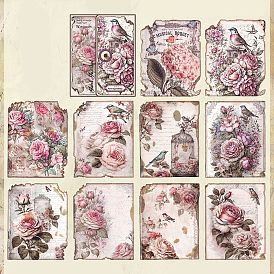 Vintage Flowers and Birds Paper Pad (30 Sheets)