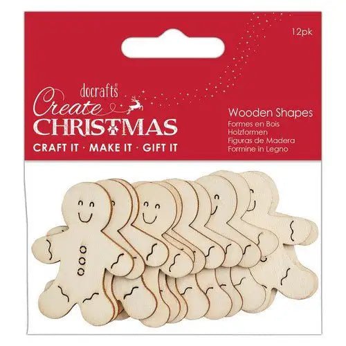 Create Christmas (12pcs) - Gingerbread Men Natural - Printable Heaven