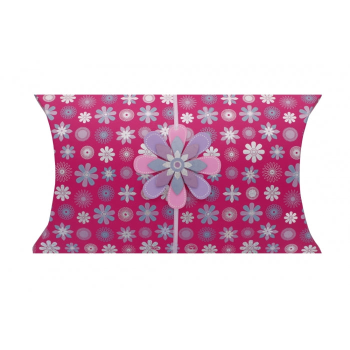 Floral Spirograph Large Pillow