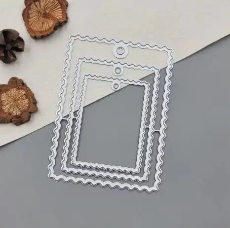 Printable Heaven Large Cutting Die - Scalloped Edge Tag (3pcs) (T001) - Printable Heaven