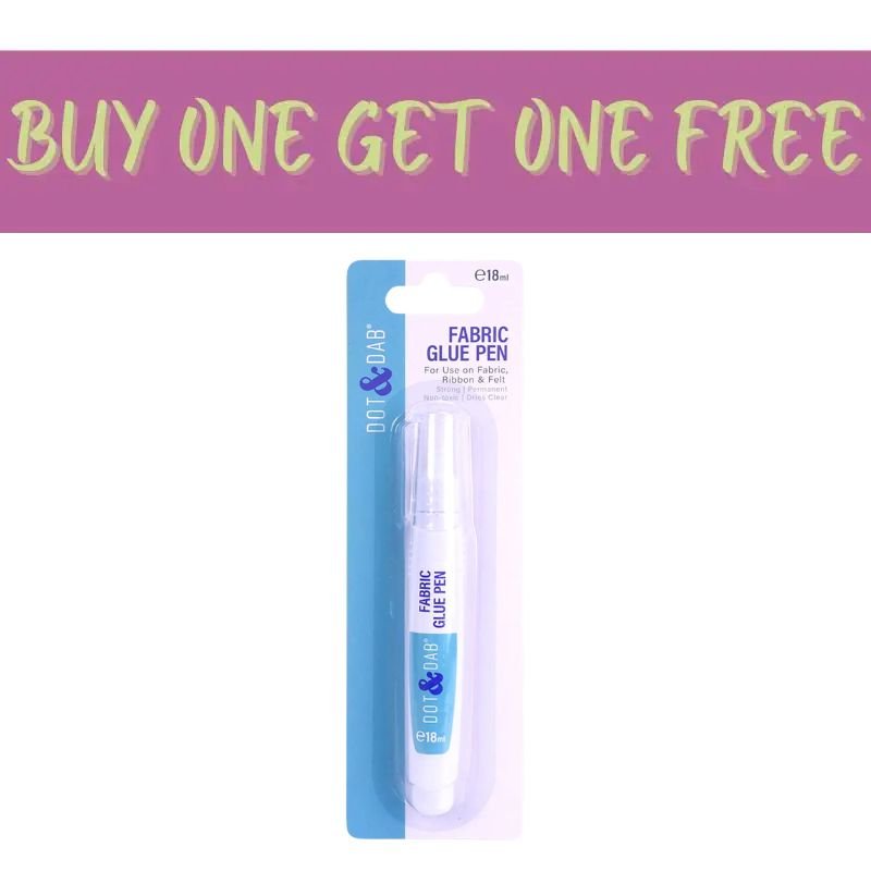 2 FOR 1 OFFER - Dot & Dab Fabric Glue Pen (DDADH056) - Printable Heaven