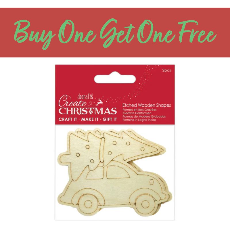 2 FOR 1 OFFER - Car Wooden Shapes (2pcs) (PMA 359940)